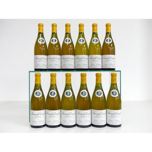 1042 - 12 bts Meursault Poruzots 1er Cru 1997 oc Louis Latour 2 hf/i.n, 7 i.n, 2 vts, 1 ts