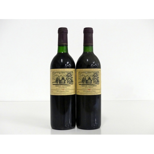 119 - 2 bts Ch. Cantemerle 1986 Macau (Haut-Médoc) 5me Cru Classé i.n, vts