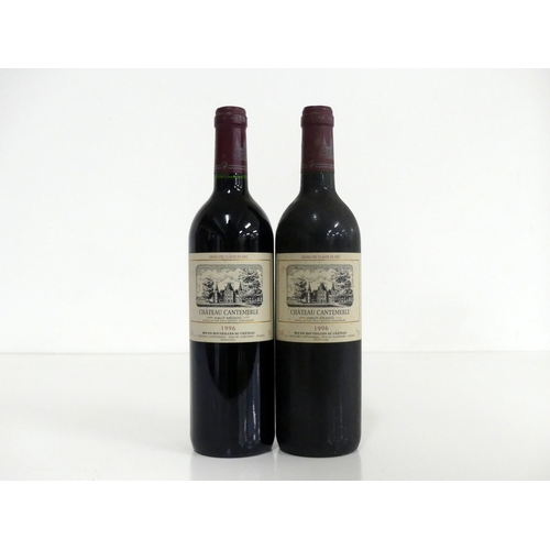 120 - 2 bts Ch. Cantemerle 1996 Macau (Haut-Médoc) 5me Cru Classé hf, 1 bs