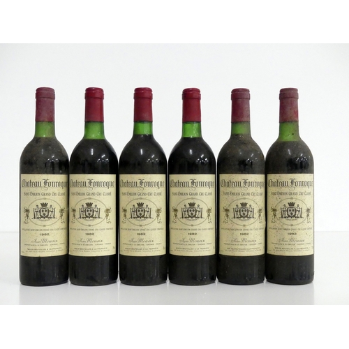 122 - 6 bts Ch. Fonroque 1982 St-Émilion Grand Cru Classé 2 i.n, 3 ts, 1 us, bs