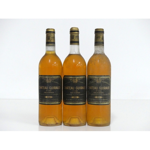 149 - 3 bts Ch. Guiraud 1986 Sauternes 1er Cru Classé 1 i.n, 2 ts