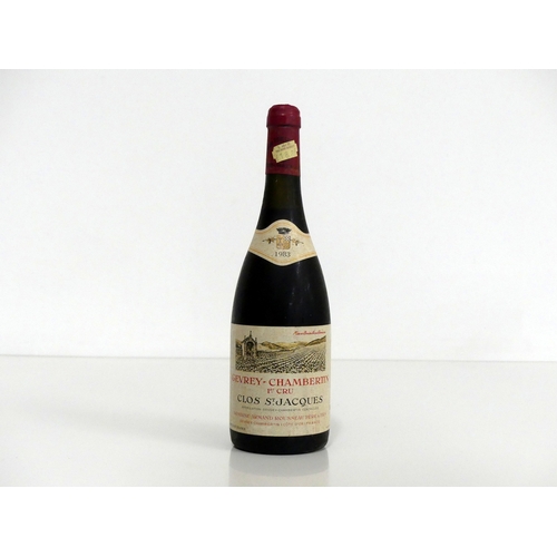 153 - 1 bt Gevrey-Chambertin 1er Cru Clos St Jacques 1983 Dom Armand-Rousseau Père et Fils us, sl bs