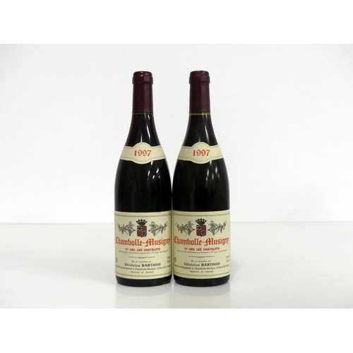 155 - 2 bts Chambolle-Musigny 1er Cru Les Chatelots 1997 Ghislaine Barthod hf, hf/i.n, vsl bs