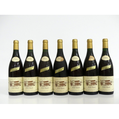 161 - 7 bts Vouvray Selection Grains Nobles Le Marigny Moelleux 1990 Dom des Aubuisieres 3 hf, 1 hf/i.n, 3... 