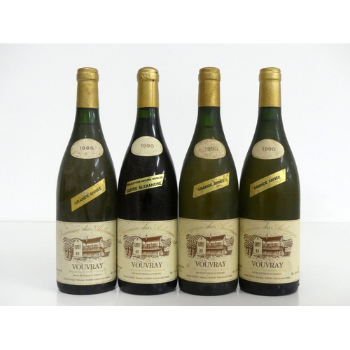 162 - 1 bt Vouvray Grande Année Moelleux 1989 Dom des Aubuisieres vts, bs 2 bts Vouvray Grande Année Moell... 