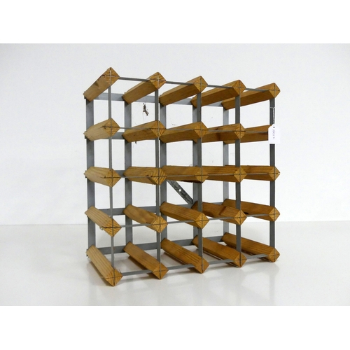 2 - 1 x 20 bt Wood & Metal Wine Rack (4 x 5)