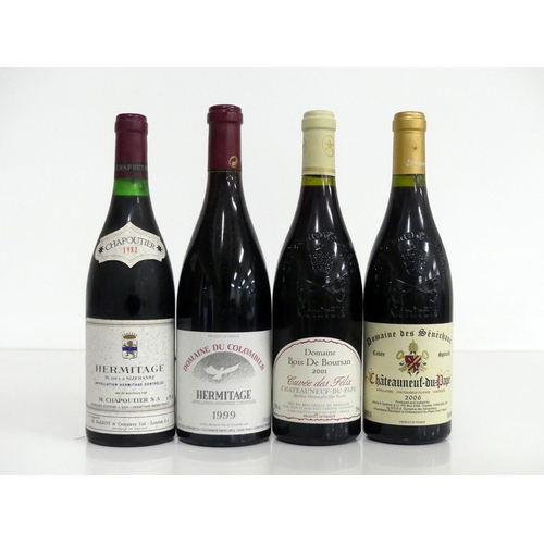 217 - 1 bt Hermitage Monier de la Sizeranne 1982 Chapoutier vts, sl bs, sl stl 1 bt Hermitage 1999 Dom du ... 