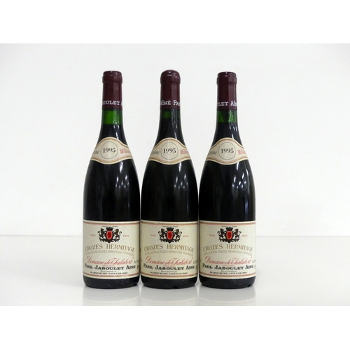 223 - 3 bts Crozes-Hermitage, Dom de Thalabert 1995 Paul Jaboulet Âiné 1 i.n, 1 vts, 1 ts vsl bs