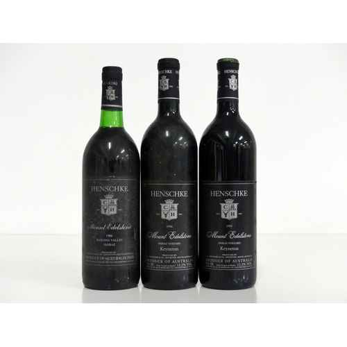 268 - 1 bt Henschke Mount Edelstone Shiraz 1986 Barossa Valley vts, bs 2 bts Henschke Mount Edelstone Shir... 