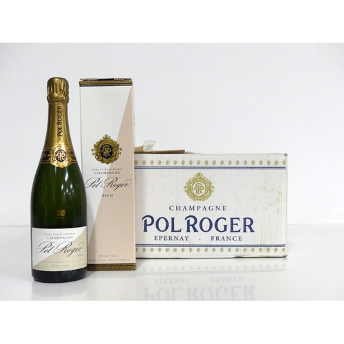 35 - 6 bts Pol Roger Rich Extra Cuvée de Réserve NV individual oc +original carton