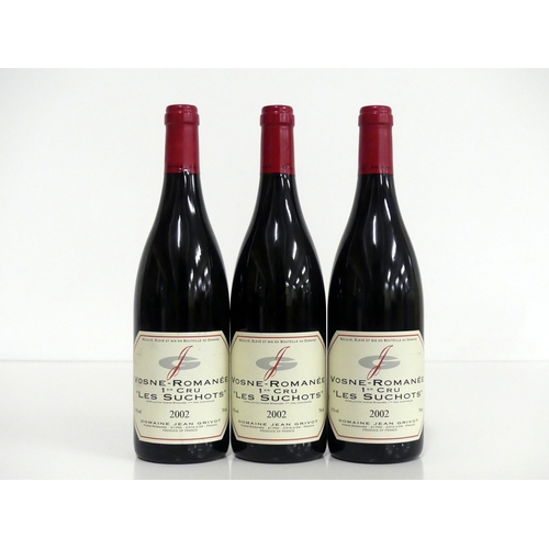 664 - 3 bts Vosne-Romanée 1er Cru Les Suchots 2002 Dom Jean Grivot hf