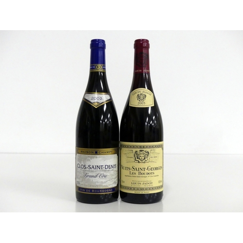 674 - 1 bt Clos Saint-Denis Grand Cru 2002 Maison Champy hf 1 bt Nuits-St-Georges 1er Cru Les Boudots 2005... 