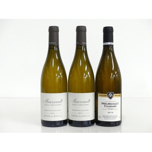 683 - 2 bts Meursault Saint-Christophe 2016 Dom de Montille 1 bt Meursault Charmes 1er Cru 2016 Ballot Mil... 