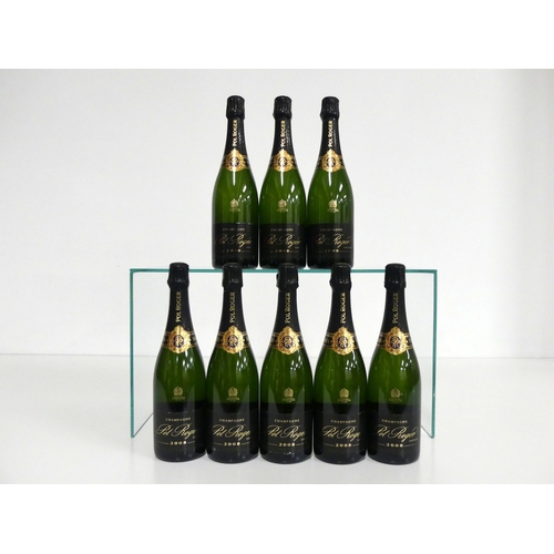 702 - 8 bts Pol Roger Brut Vintage Champagne 2008