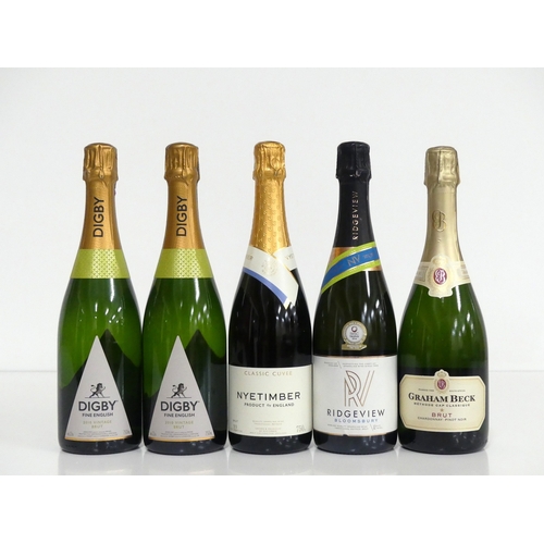 706 - 2 bts Digby Fine English Brut Vintage Champagne 2010 1 bt Nyetimber Classic Cuvée NV 1 bt Ridgeview ... 