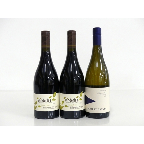 735 - 2 bts Winderla Pinot Noir 2014 Dundee Hills, Oregon 1 bt Robert Oatley Finisterre Chardonnay 2018 Ma... 