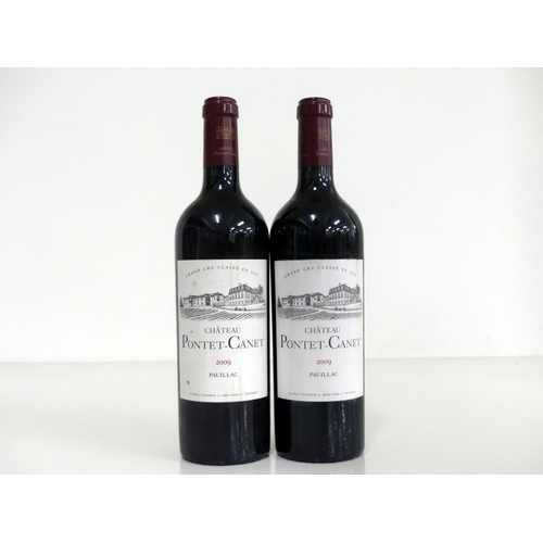 817 - 2 bts Ch. Pontet-Canet 2009 Pauillac, 5me Cru Classé i.n, vsl stl