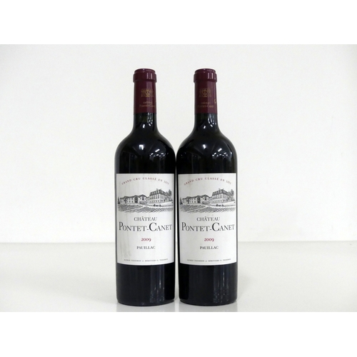 818 - 2 bts Ch. Pontet-Canet 2009 Pauillac, 5me Cru Classé i.n, vsl stl