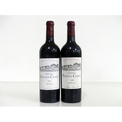 819 - 2 bts Ch. Pontet-Canet 2009 Pauillac, 5me Cru Classé i.n, vsl stl