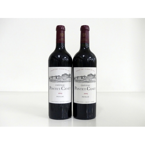 820 - 2 bts Ch. Pontet-Canet 2009 Pauillac, 5me Cru Classé i.n, vsl stl