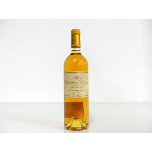 838 - 1 bt Ch. d'Yquem 2003 Sauternes 1er Grand Cru Classé i.n, sl dstl