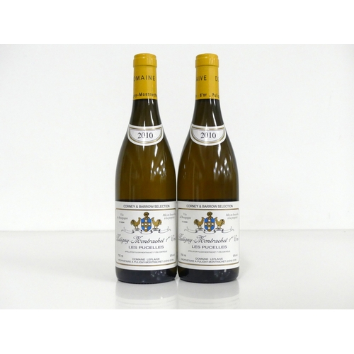 863 - 2 bts Puligny-Montrachet 1er Cru Les Pucelles 2010 Dom Leflaive hf/i.n