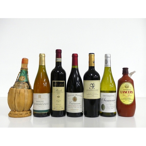 914 - 1 bt Martini & Rossi Chianti Melini 1956 aged/ sl stl 1 bt House of Commons House Chardonnay V de P ... 