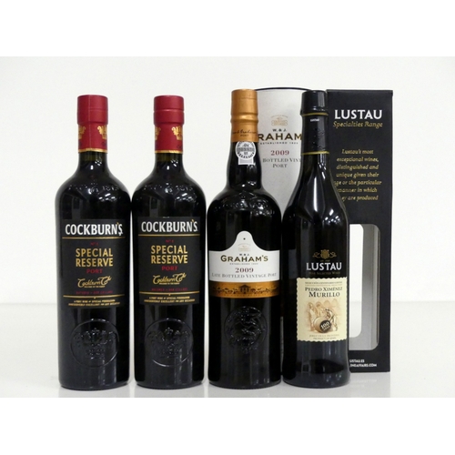 915 - 2 bts Cockburn's N° 1 Special Reserve Port 1 bt Grahams Port 2009 LBV original tube (sl dstl) 1 50-c... 