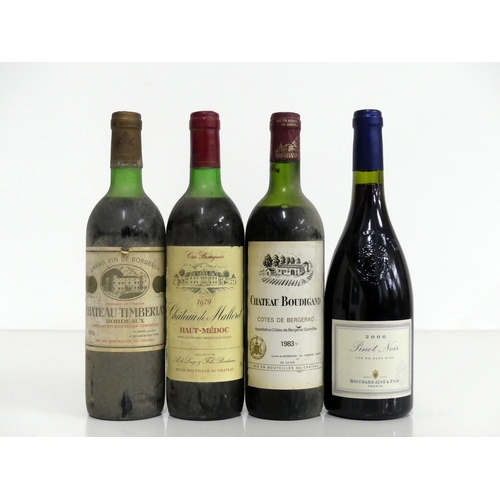 918 - 1 bt Ch. Timberlay 1976 Bordeaux us/ts, bs, vsl torn label 1 bt Ch. De Malleret 1979 Haut-Médoc Cru ... 