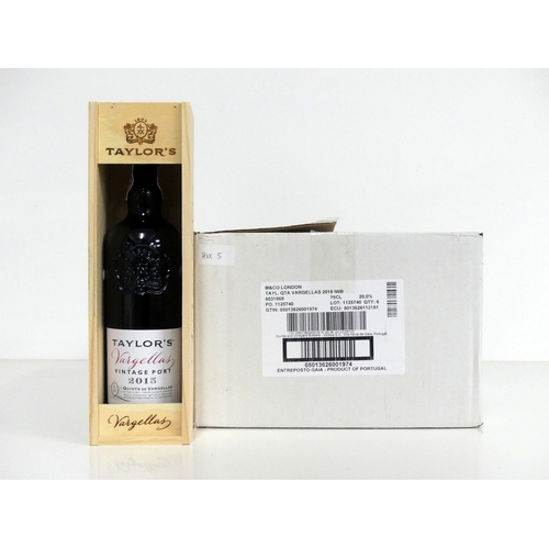 980 - V 6 bts Taylors Quinta de Vargellas 2015 Vintage Port oc + ind owc