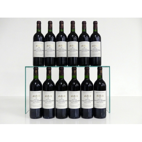 369 - 12 bts Ch. Haut-Gardère 1996 owc  Pessac-Léognan i.n