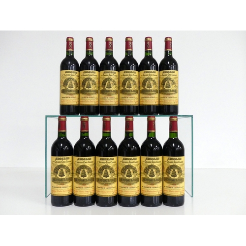 376 - 12 bts Ch. Angelus 1998 owc St-Émilion 1er Grand Cru Classé 11 i.n, 1 vts