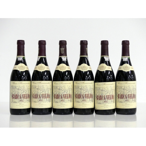 402 - 6 bts Casa Ferreirinha Barca-Velha 1991 owc Douro 4 i.n, 2 vts