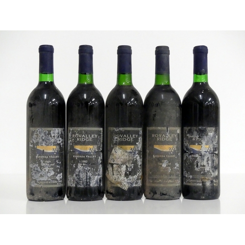 409 - 2 bts Rovalley Ridge Bin 117 Cabernets 1992 Barossa Valley vts, bs, cdl, pt dis 3 bts Rovalley Ridge... 