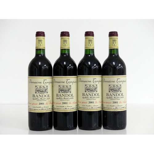 61 - 4 bts Dom Tempier Bandol Cuvée Spéciale La Tourtine 2001 i.n, vsl bs