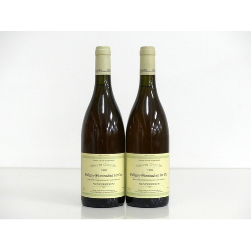 296 - 2 bts Puligny-Montrachet 1er Cru 'Les Perrieres' 1998 Vincent Girardin, vts, ts, vsl stl, vsl ntl