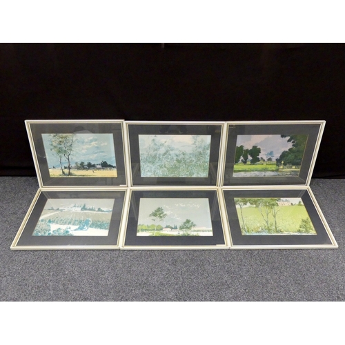 546 - 6 Framed and Glazed Coloured Prints of Château Lafite and others