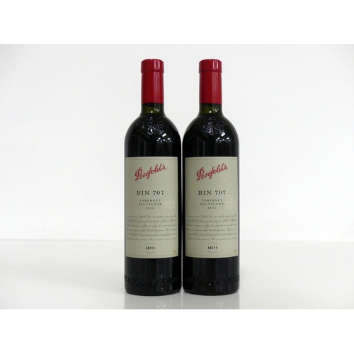 567 - 2 bts Penfolds Bin 707 Cabernet Sauvignon 2016 OT