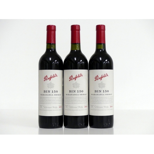 569 - 3 bts Penfolds Bin 150 Marananga Shiraz 2014 Barossa Valley