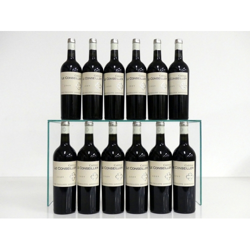 582 - 12 bts Ch. Le Conseiller 2009 owc Bordeaux Superieur