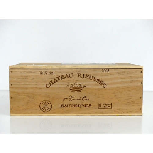 599 - 12 hf bts Ch. Rieussec 2008 owc Sauternes 1er Grand Cru Classé