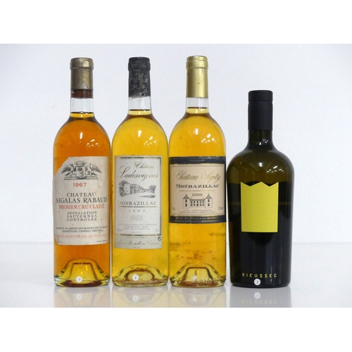 111 - 1 bt Ch. Sigalas Rabaud 1967 Sauternes 1er Cru Classé i.n, sl torn label 1 bt Ch. Ladesvignes 1993 M... 