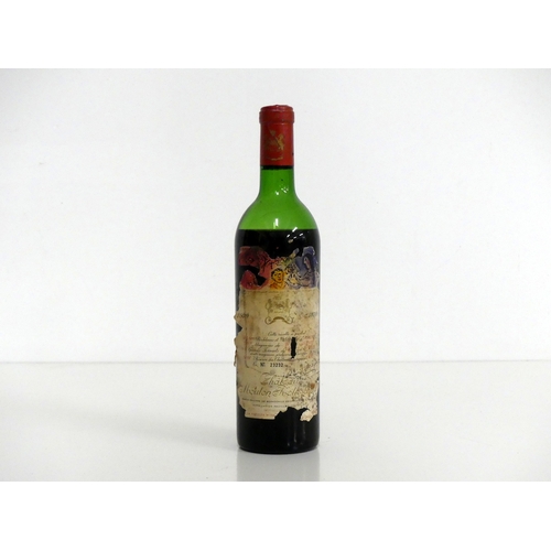 66 - 1 bt Ch. Mouton Rothschild 1970 Pauillac 1er Grand Cru Classé Marc Chagall Label, ls, sl stl, torn l... 