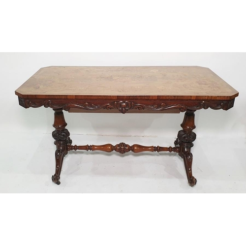 1178 - 19th century and later single drawer side table, the continental rectangular top with chamfered corn... 