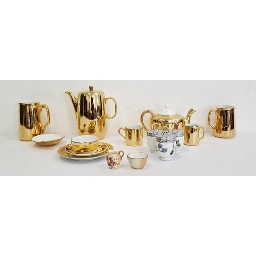 29 - Royal Worcester porcelain gold decorated part coffee and tea service, three Royal Worcester porcelai... 