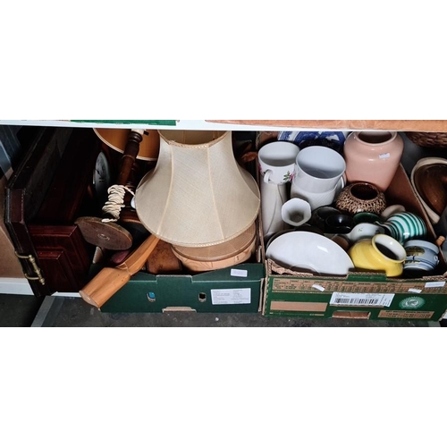 291 - Quantity of assorted ceramics, kitchenware including pepper grinders and a brown pottery French styl... 