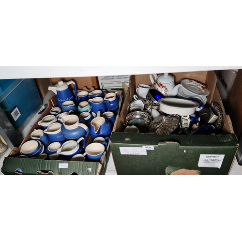 293 - Large quantity of blue and cream Devonware/Torquayware, a part tea service, Gural Porselen, Chinese ... 