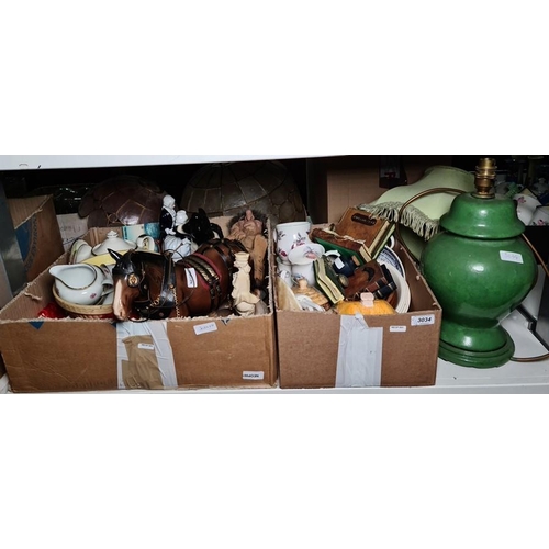 295 - Large quantity of assorted ceramics including cottageware, a ceramic carthorse in full tack, glasswa... 