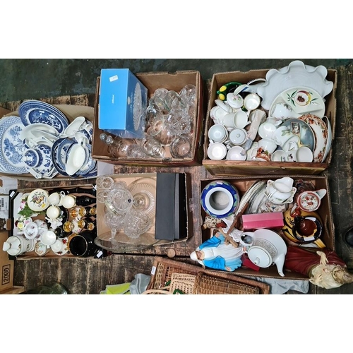 320 - Large quantity of assorted ceramics and glassware including plaster models of the Virgin Mary and Ch... 