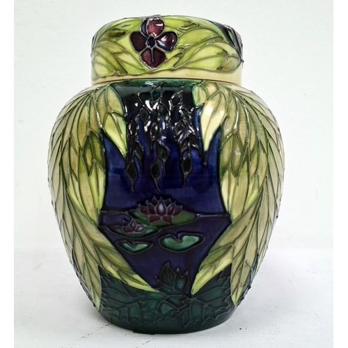 38 - Moorcroft ginger jar decorated with Ophelia, limited edition 76/250, signed with the initials LK, 15... 